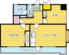 ラフィーネ小倉 1303号室 間取り