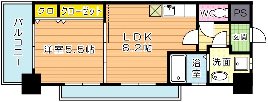 GRAVIS(グラヴィス) 206号室 間取り