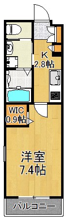 ディアコート 402号室 間取り