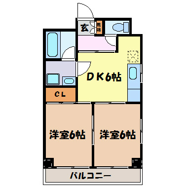 ハニーハイツ渡辺Ⅱ 間取り