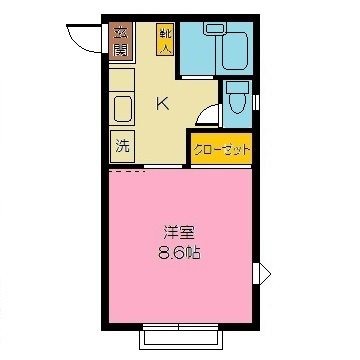 コマツコーポ津田沼 201号室 間取り