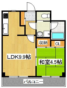 Ｋ407号室 間取り