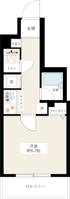 ＲＩＳＥＳＴＡＧＥ ＭＡＧＯＭＥ 0202号室 間取り
