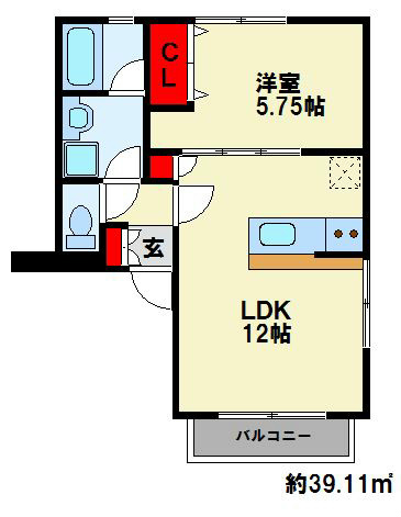 アールエムハイツⅠ 101号室 間取り