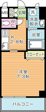 ERIOS COURT香春口（エリオスコート香春口） 303号室 間取り