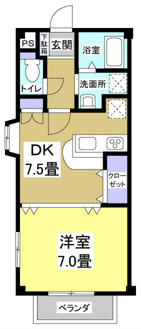 アーベントM 201号室 間取り