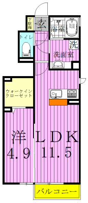 ｆｒａｉｓｅ 102号室 間取り