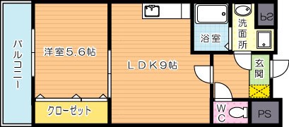 竪町センタービル 407号室 間取り