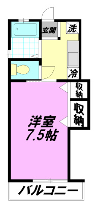 コンフォール 202号室 間取り