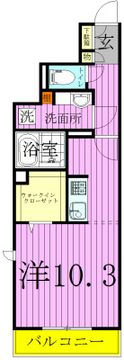 106号室 間取り