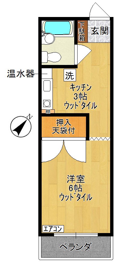 ヤマザキマンション 203号室 間取り