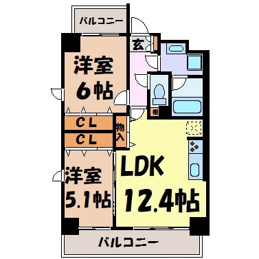 アクアブルー 間取り図