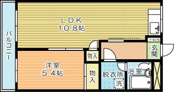 レディースマンションなでしこ 304号室 間取り