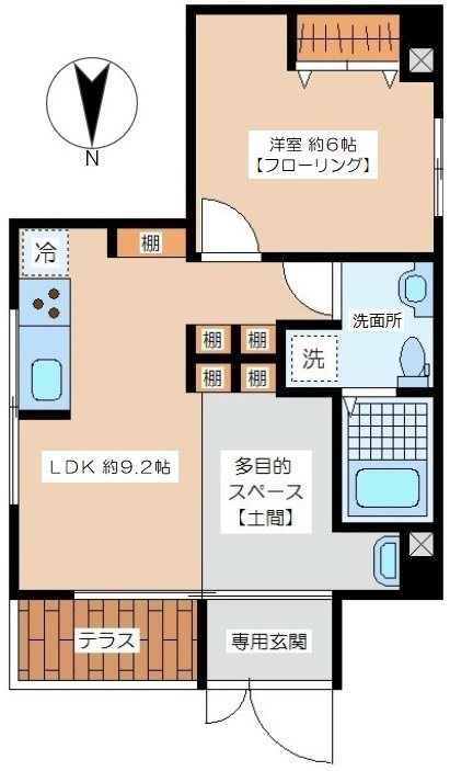 リブラ蒲田 102号室 間取り