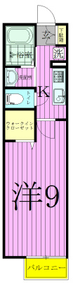 Monarie aki 102号室 間取り