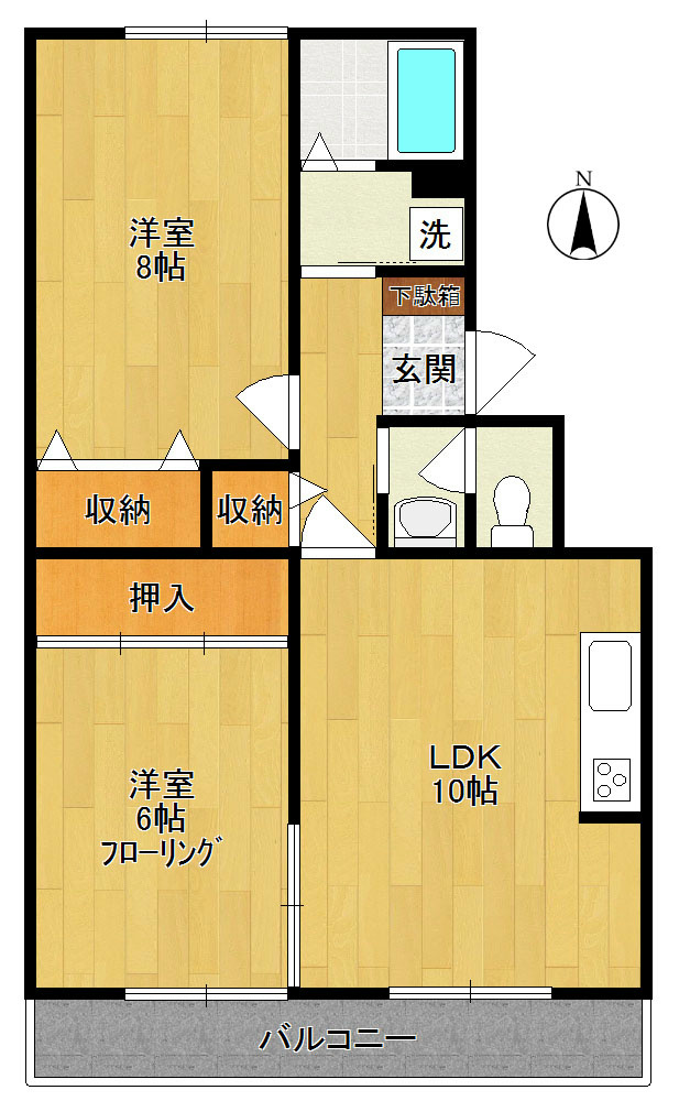 サーズファーム 201号室 間取り