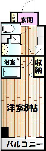 S-FORT湘南平塚 707号室 間取り