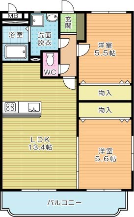 ユーミーシャルマン  308号室 間取り