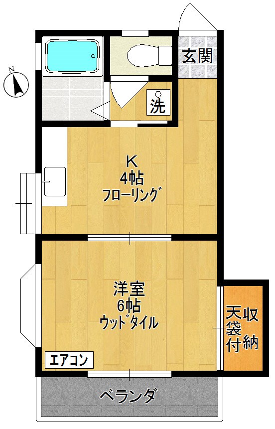 メゾン吉澤Ⅰ 201号室 間取り