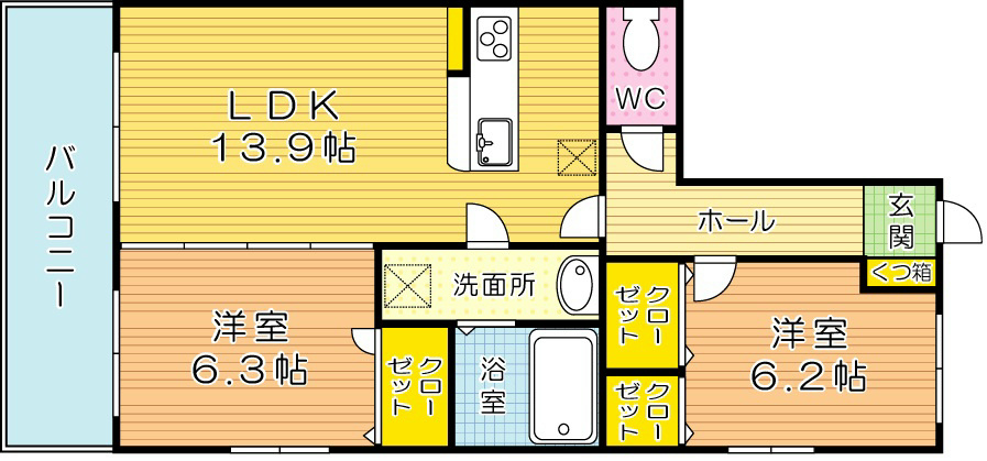 Casa Grande(カサグランデ)  303号室 間取り