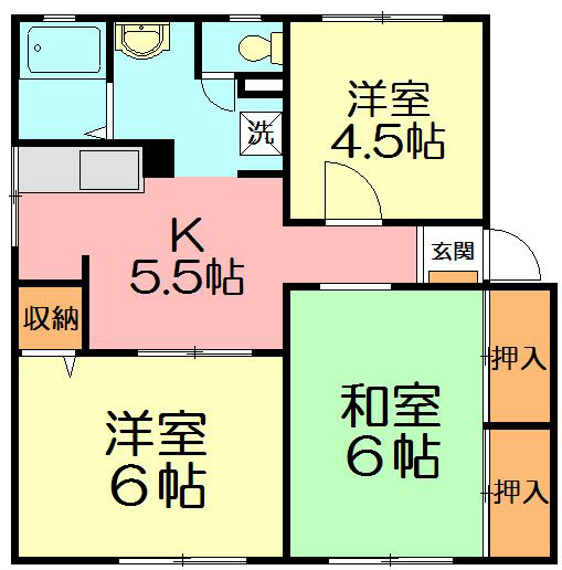ハイツ鎌倉Ａ 102号室 間取り