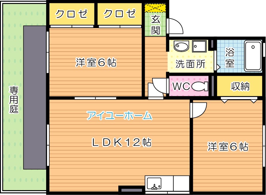 COZYCOURT（コージーコート）Ｂ棟  101号室 間取り