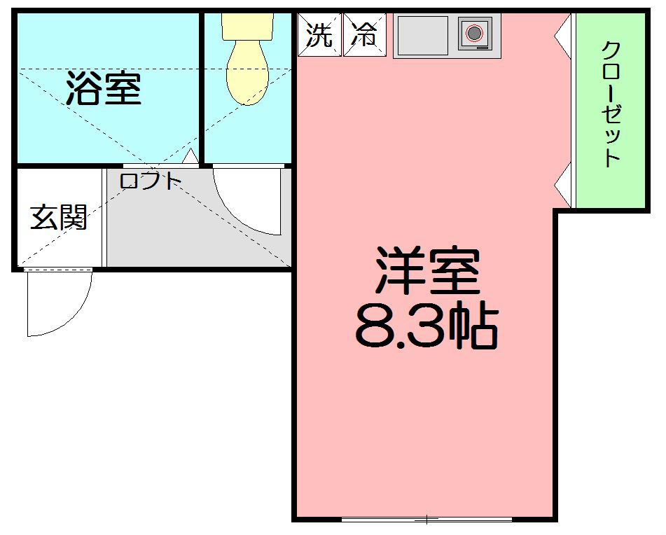プラチナムⅠ 201号室 間取り