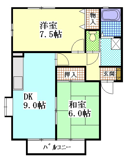 サンフローラ袋井D 間取り