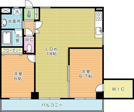 Ｆｅｌｔ７０５（フェルト７０５） 407号室 間取り