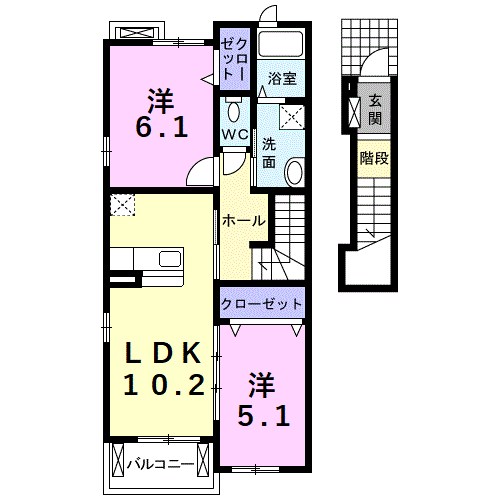 アンシャンテ 205号室 間取り