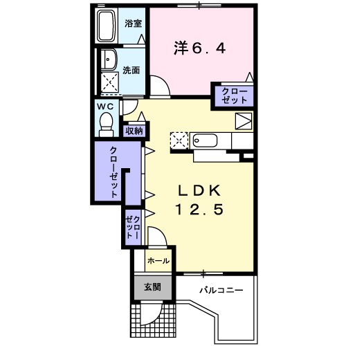 Brook 103号室 間取り