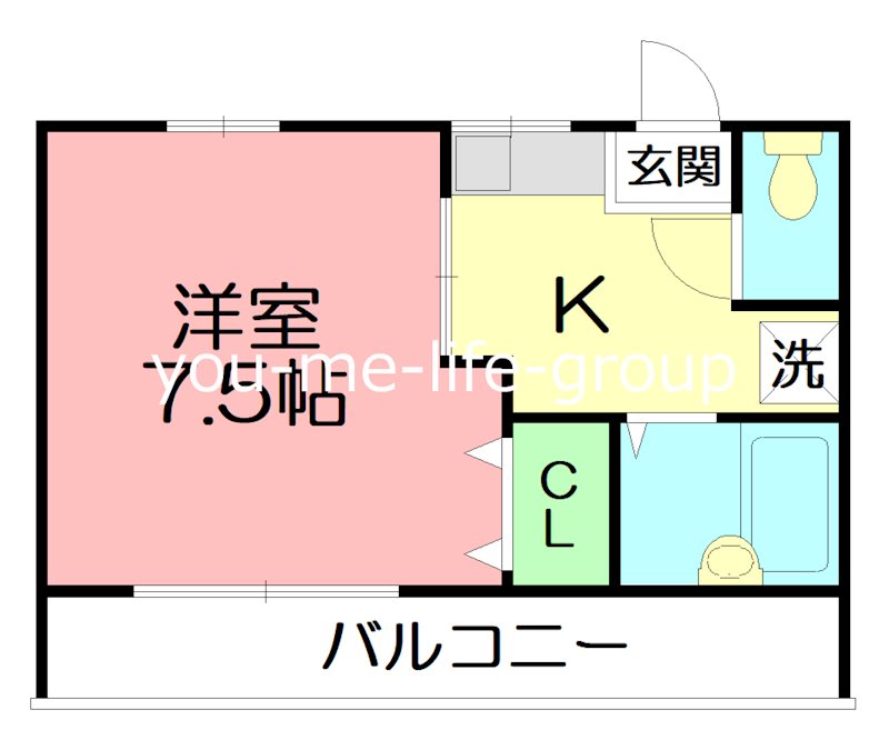 クレスト 103号室 間取り