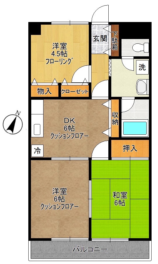 元屋敷壱番館 103号室 間取り