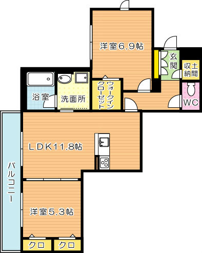 ロイヤルパーク本城　 間取り図