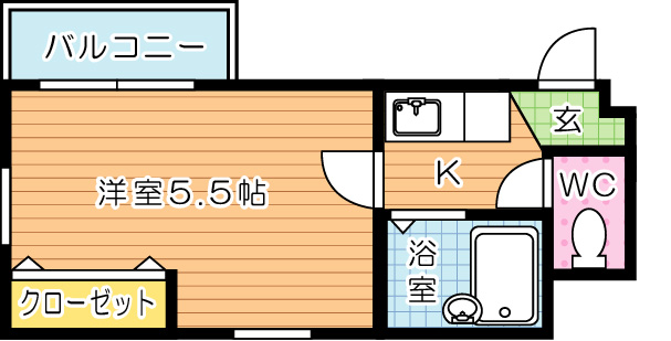 まつやビル 303号室 間取り