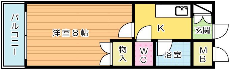 ウィルステージ古船場 603号室 間取り