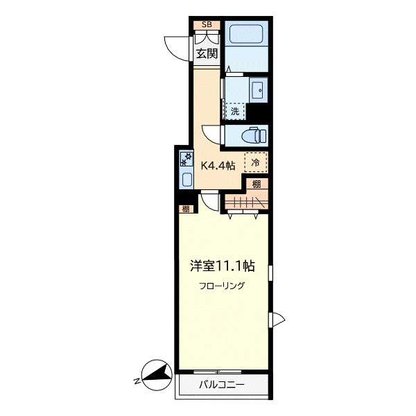 ラーナコーロ中目黒 203号室 間取り