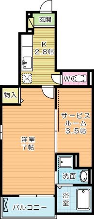フレッシュリーＡ 102号室 間取り