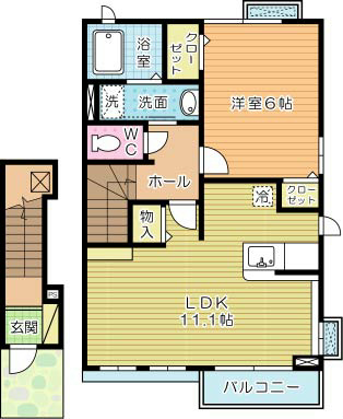 ソレイユ元町Ⅲ 205号室 間取り
