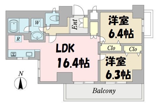 プロシード新瑞橋 間取り図