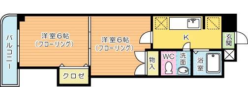 木下鉱産ビル 703号室 間取り