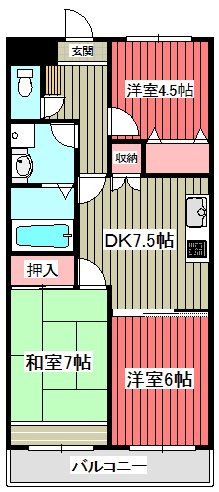 扶桑カシオハイツ 間取り
