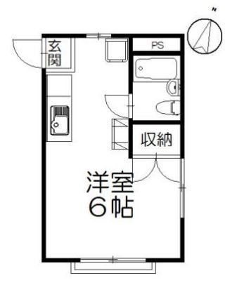 サンコート浜竹 25号室 間取り