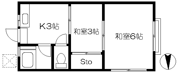 102号室 間取り