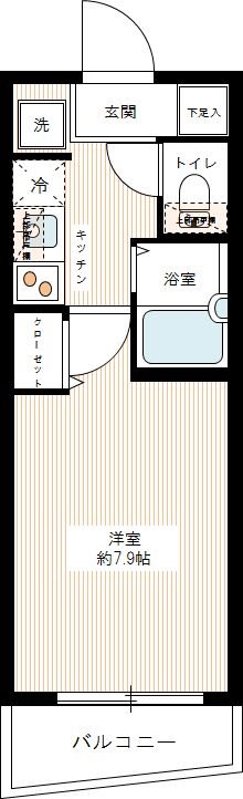 ＡＺＥＳＴ ＩＴＡＢＡＳＨＩ 0205号室 間取り
