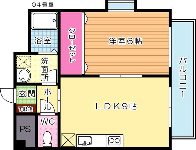 チャペルコンサート 704号室 間取り