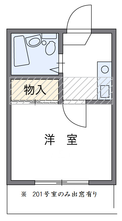 横田 103号室 間取り