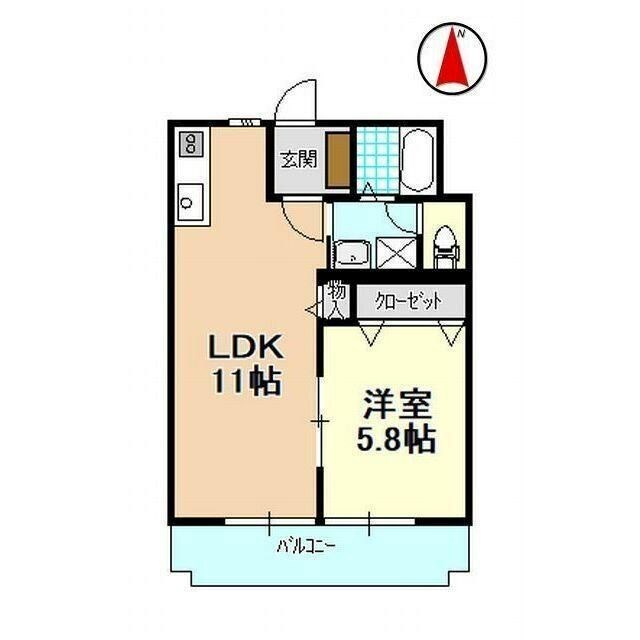リバティヒルズ 102号室 間取り