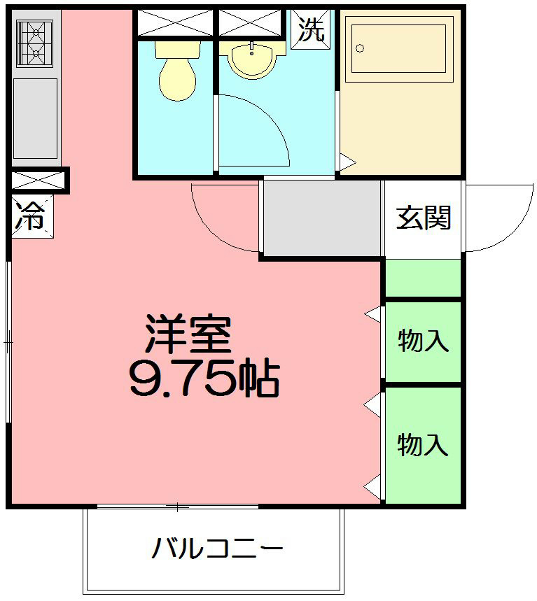グリーンコテージD 101号室 間取り