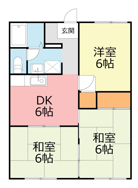 コーポ惣領 101号室 間取り
